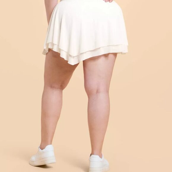 Blogilates Women's Dance Studio Wrap Skort - Cream - Picture 2 of 3